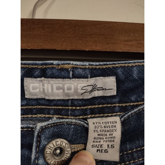 Chicos 1.5 Jeans Womens compared to 10R Blue Straight leg jeans - Picture 3 of 6